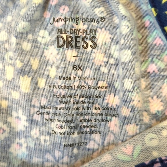 Jumping Beans Navy Floral Sundress - Size 6X - Picture 8 of 8